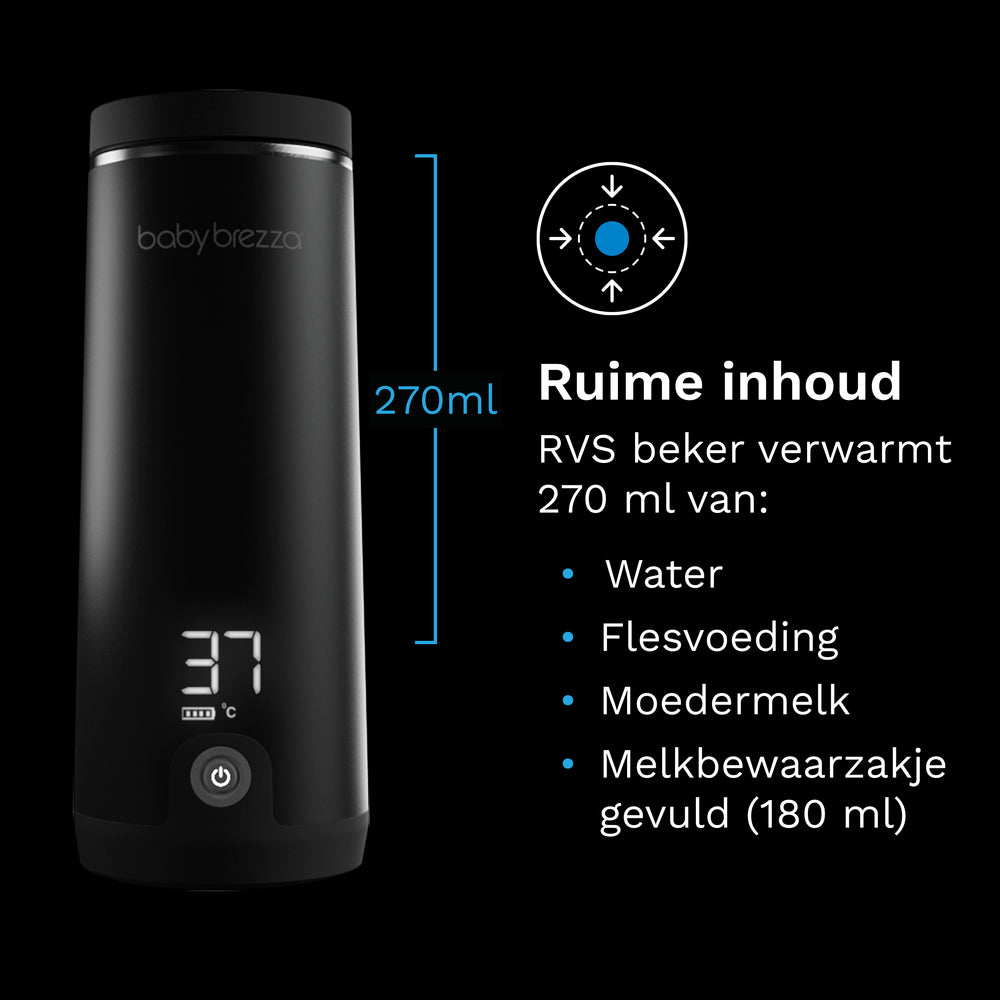 Superfast Portable Bottle Warmer - Oplaadbare flessenwarmer voor flesvoeding en moedermelk - product thumbnail
