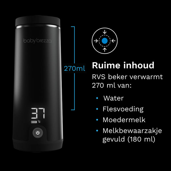 Superfast Portable Bottle Warmer - Oplaadbare flessenwarmer voor flesvoeding en moedermelk - product thumbnail
